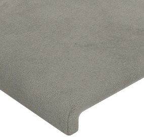 vidaXL Κεφαλάρια Κρεβατιού 4 τεμ. Αν. Γκρι 80 x 5 x 78/88εκ.Βελούδινο