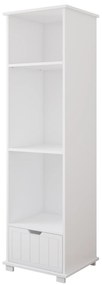 Βιβλιοθήκη  Lucky  με 1 Συρτάρι  White  48x46x183cm  BC90015  BabyCute