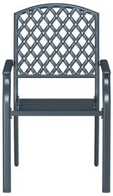 vidaXL Καρέκλα 4 pcs Ανθρακί 56 x 65 x 89εκ Ατσάλι