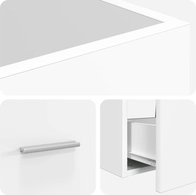 vidaXL Καθρέφτης μπάνιου με νιπτήρα Λευκό 42 x 40 x 84,5 εκ