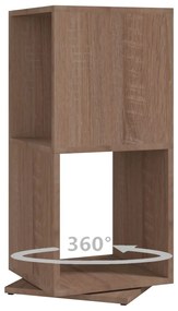 vidaXL Ντουλάπι Περιστρ. Sonoma Δρυς 34,5x34,5x75,5 εκ. Επεξ. Ξύλο