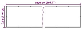 vidaXL Περίφραξη Μπαλκονιού Εμφάνιση Πέτρας 1000x90 εκ. PVC