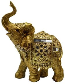 Διακοσμητικός Ελέφαντας 815074 14x7,5x17cm Gold Ankor Πολυέστερ