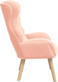 vidaXL Πολυθρόνα Ροζ 69 x 74 x 93 εκ. Υφάσματος Sherpa