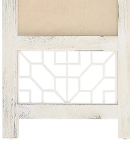 vidaXL Διαχωριστικό Δωματίου με 5 Πάνελ Κρεμ 175 x 165 εκ. Υφασμάτινο