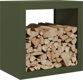 vidaXL Ράφι Καυσόξυλων Πράσινη 60x40x60 εκ. Ατσάλινο