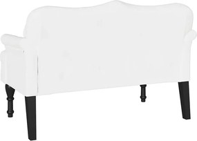 vidaXL Καναπές Chesterfield Λευκό 120,5 x 65 x 75 εκ. Τεχνητό Δέρμα