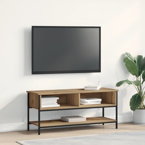vidaXL Ντουλάπι τηλεόρασης Artisan Oak 100x35x45 εκ. Επεξεργασμένο ξύλο και μέταλλο
