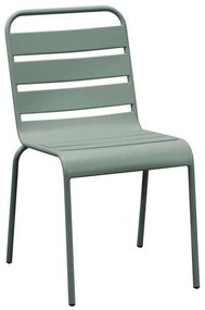 BRIO Καρέκλα Στοιβαζόμενη Μέταλλο Βαφή Sandy Green 5635C 48x59x79cm