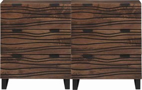 vidaXL Σετ Μπουφέδων 2 pcs Καρυδιά 120 x 33,5 x 75 εκ