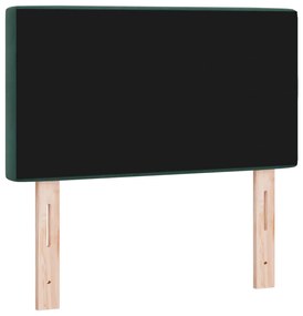 vidaXL LED κεφαλάρι με κεφαλάρι Σκούρο Πράσινο 80 cm Πολυεστέρας