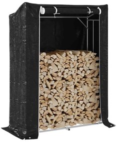 vidaxL Ράφι για καυσόξυλα με κάλυμμα βροχής 150x60x200 εκ.