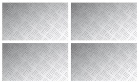 vidaXL Αλουμίνιο Checker Πλάκες 4 τμχ Αντιολισθητικές 70x40 εκ