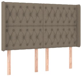 ΚΡΕΒΑΤΙ BOXSPRING ΜΕ ΣΤΡΩΜΑ &amp; LED TAUPE 140X190 ΕΚ. ΥΦΑΣΜΑΤΙΝΟ 3138553