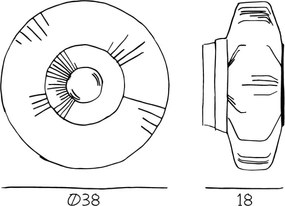 Απλίκα Τοίχου New Wave Optic Wall XL Ø38cm Μελί