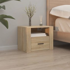 vidaXL Κομοδίνα Επιτοίχια 2 τεμ. Sonoma Δρυς 50x36x40 εκ.