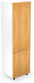 VENTO DP-60/214 high cargo cabinet, color: white/honey oak DIOMMI V-UA-VENTO-DU-60/214-D.MIODOWY