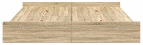 vidaXL Κρεβάτι με αποθηκευτικό χώρο Sonoma Δρυς 200 x 200 cm