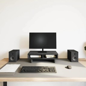 vidaXL Βάση Οθόνης Μαύρη Δρυς 50x27x15 εκ. από Τεχνητό Ξύλο