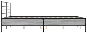 vidaXL Πλαίσιο Κρεβατιού Γκρι Sonoma 160x200 εκ. Επεξ. Ξύλο &amp; Μέταλλο