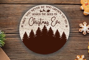 Σετ των 2 Intra απο ξύλο plywood 3mm-4mm πάχος πλάκας παραμονής Χριστουγέννων Δίασταση 15x15 cm INTRAFABR-90449904