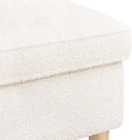 vidaXL Πολυθρόνα Ποδιών Κρεμ 55 x 35 x 41 εκ Μπουκλέ
