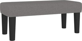 vidaXL Κρεβάτι Boxspring με Στρώμα Σκούρο Γκρι 120x190 εκ Υφασμάτινο