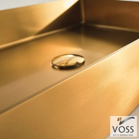 Voss Aldo Gold Brushed PVD 55x38 - Επιτραπεζιος Μεταλλικος Νιπτηρας