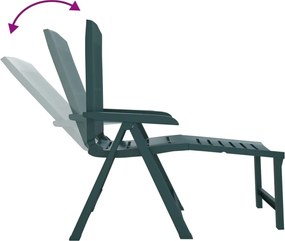 vidaXL Ξαπλώστρα Πράσινη Πλαστική