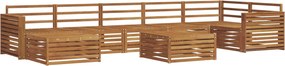 vidaXL Σειρά Καναπέ Εξωτερικού 8 pcs Φυσικό
