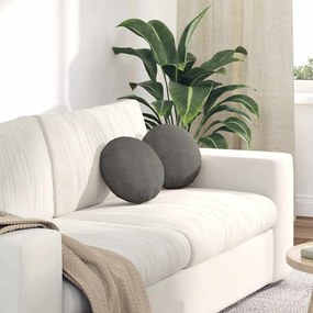 vidaXL Μαξιλάρια καθισμάτων 2 pcs Ανοιχτό γκρι Ø 30 x 13 εκ.