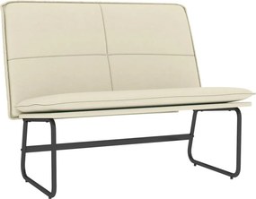 vidaXL Πάγκος Κρεμ 100 x 75 x 76 εκ. από Συνθετικό Δέρμα