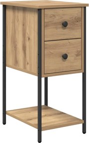 vidaXL Κομοδίνο artisan δρυς 32 x 42 x 70 εκ Επεξεργασμένο ξύλο
