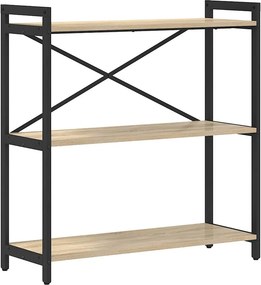 vidaXL Ράφι Βιβλίων 80 x 30 x 85 cm Επεξεργασμένο Ξύλο Δρύς Sonoma