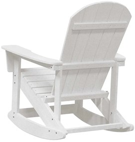 vidaXL Πολυθρόνα Κούνια Adirondack Λευκή 73.5x92x90 cm HDPE