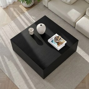 Τραπεζάκι Σαλονιού Ξύλο Μαύρο CABIR 90x90x35