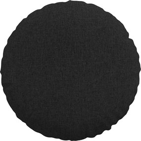 vidaXL Μαξιλάρια καθισμάτων 2 pcs Μαύρο Ø50 x 19 εκ ύφασμα