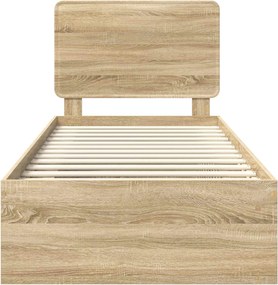 vidaXL Σκελετός Κρεβατιού Sonoma Δρυς 100 x 200 cm