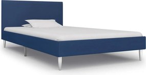 vidaXL Πλαίσιο Κρεβατιού Μπλε 90 x 200 εκ. Υφασμάτινο