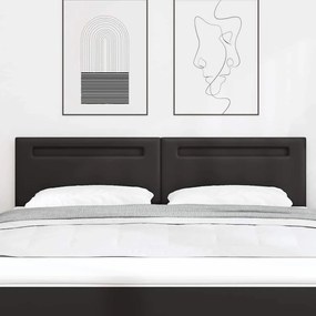 vidaXL Κεφαλάρι Επιτοίχιο με κεφαλάρι Μαύρο 180 cm PVC