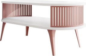 Τραπεζάκι σαλονιού Roenni Ember ΙΙ-Leuko - 100.00Χ50.00Χ44.00cm