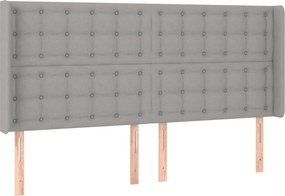 vidaXL Κρεβάτι Boxspring με Στρώμα &amp; LED Αν.Γκρι 160x200εκ. Υφασμάτινο