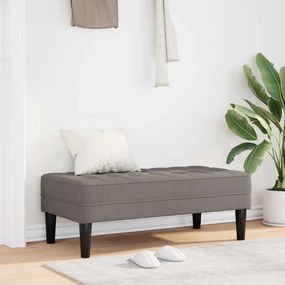 vidaXL παγκάκι με μαξιλάρι Taupe 113 x 57 x 39 εκ. ύφασμα
