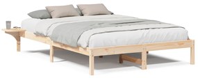 vidaXL Πλαίσιο κρεβατιού με κομοδίνα Καστανό 140 x 200 εκ Καστανό