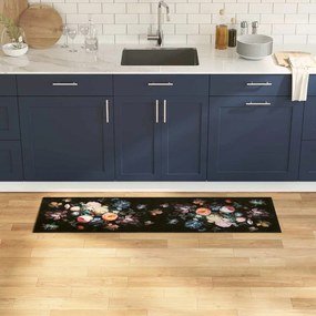 vidaXL Χαλί Κουζίνας Floral Λουλούδια 45 x 150 cm Βελούδο