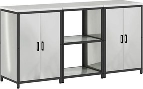 vidaXL Σετ Αποθήκευσης Κουζίνας HATTEM 3 pcs Ασημί