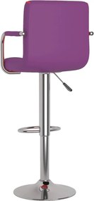 vidaXL Σκαμπό Μπαρ 2 τεμ. Μοβ από Συνθετικό Δέρμα