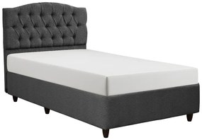 Intrahome Κρεβάτι Lanse I Intrahome μπουκλέ σε ανθρακί απόχρωση 120x200εκ | SKU: INTRAPA-433111137