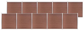 vidaXL Πάνελ Περίφραξης Καφέ 1737 x 186 εκ. από WPC