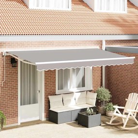 vidaXL Σκελετός Τέντας Ανοιχτό γκρι 400 x 200 cm